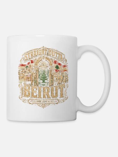Libanon Libanese Straight Outta Beirut - Tasse - Weiß