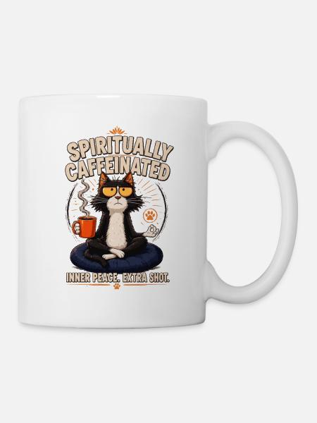 Spirited Cat Kaffeemeditation - Tasse - Weiß