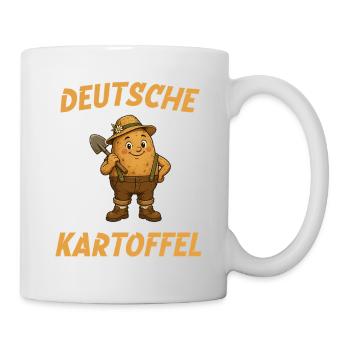 Deutsche Kartoffel mit Schaufel - Tasse - Weiß - Rechts