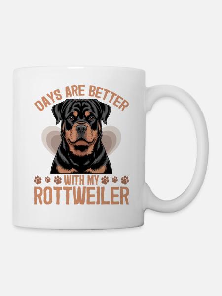 Rottweiler Rottie Dog Breed - Tasse - Weiß