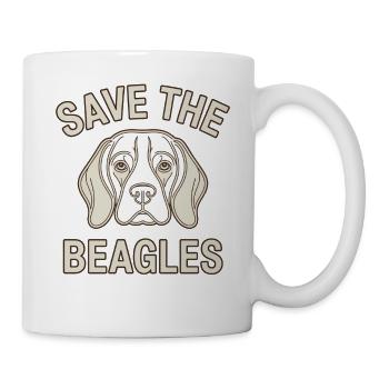 Rettet die Beagles - Tasse - Weiß - Rechts