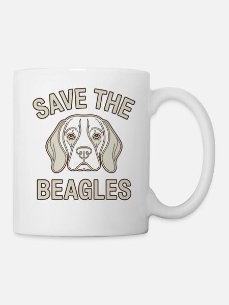 Rettet die Beagles - Tasse - Weiß