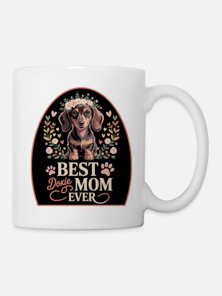 Bester Dackel Mama Moment - Tasse - Weiß
