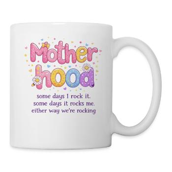 Maternité Rétro Groovy – La Vie de Maman Rock - Mug blanc - blanc - Droite
