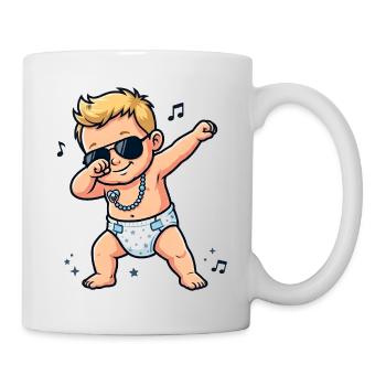 Bébé mignon – Garçon blond - Mug blanc - blanc - Droite