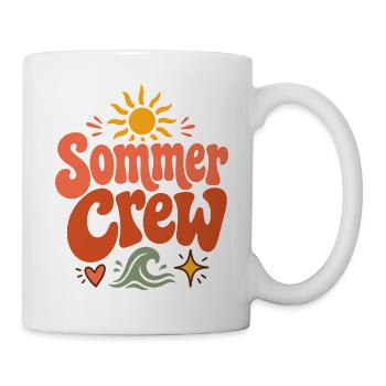 Sommer Crew Retro Sonne und Wellen Vibes - Tasse - Weiß - Rechts