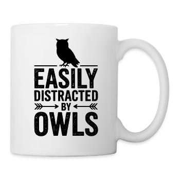 Eulen Sprüche Eule Lustiges Eulen Geschenk - Tasse - Weiß - Rechts