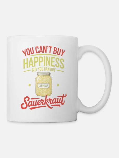Sauerkraut deutsche Gerichte Sauerkohl Geschenk - Tasse - Weiß