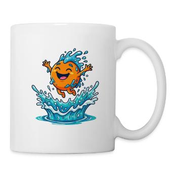 Splashing Orange Summer Vibes Pool Vacation Ladies - Mug - white - Right