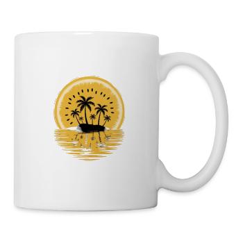 Sunny Island Palm Trees - Mug - white - Right