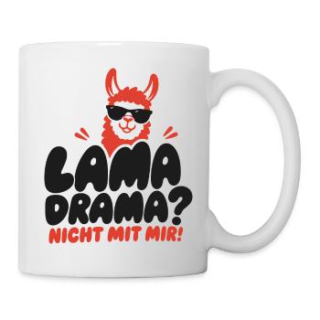 Lama Drama Nicht Mit Mir Lustiger Spruch - Tasse - Weiß - Rechts