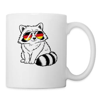  Deutsche flagge Waschbär deutsch Deutschland - Tasse - Weiß - Rechts