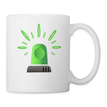 Green Siren Warning Light - Emergency Vehicle Emergency - Mug - white - Right