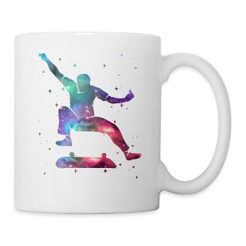 Skateur Skateur Skateur Space Skateboard - Mug blanc - blanc - Droite