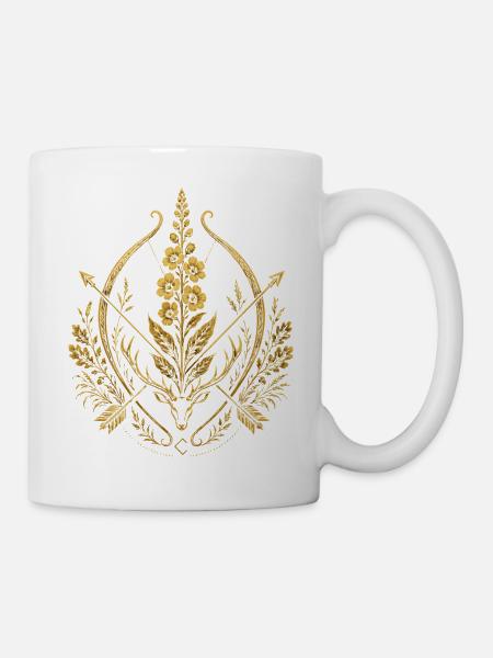 Dziewanna-Bogenemblem - Tasse - Weiß