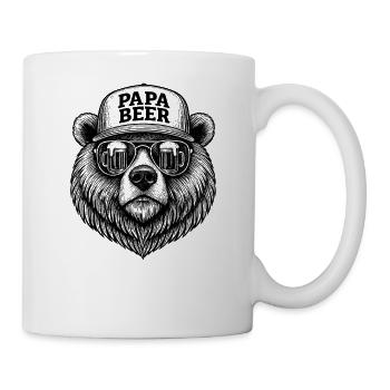 Papa Beer Father Bear Beer Humor Gift Idea - Mug - white - Right