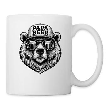 Papa Beer Father Bear Beer Humor Gift Idea - Mug - white - Right