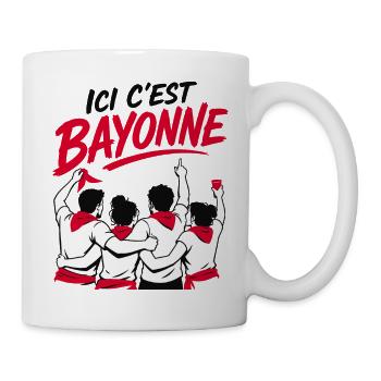 Ici C'est Bayonne Esprit Festayre - Mug blanc - blanc - Droite