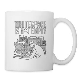 UX/UI Designer Whitespace Is Not Empty Web Design - Tasse - Weiß - Rechts