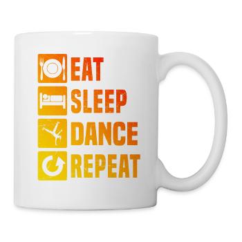 Geschenkidee für die Breakdancerin mit Break Dance - Tasse - Weiß - Rechts