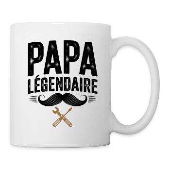 Papa Légendaire Bricoleur - Mug blanc - blanc - Droite