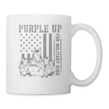 Violet pour les enfants militaires, enfants militaires d’infanterie - Mug blanc - blanc - Droite