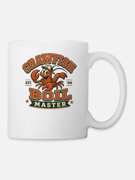 Crawfish Boil Master Lustige Männer Crawfish - Tasse - Weiß