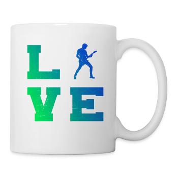 Geschenkidee für den Gitarristen mit Gitarrenspiel - Tasse - Weiß - Rechts