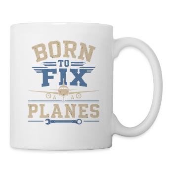 Luftfahrt Ingenieur Flugzeugtechnik Wartung - Tasse - Weiß - Rechts