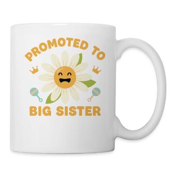 Gender Reveal Promoted To Big Sister Baby Shower - Mug - white - Right