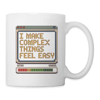 UX/UI Designer I Make Complex Things Web Designer - Tasse - Weiß - Rechts