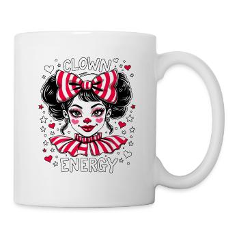 Clown Energy Clowngirl Clown - Tasse - Weiß - Rechts