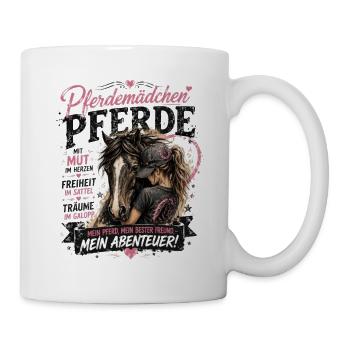 Pferdemädchen – Mein Pferd, mein bester Freund, me - Tasse - Weiß - Rechts