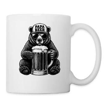 Papa Beer Father Bear Beer Humor Gift Idea - Mug - white - Right