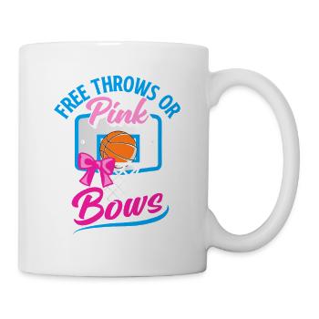 Freiwürfe oder rosa Schleifen - Tasse - Weiß - Rechts