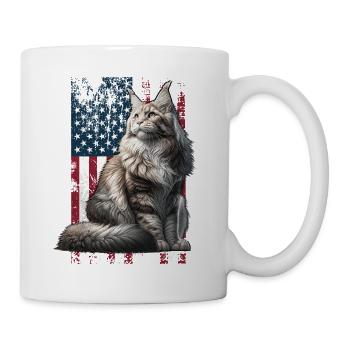 Maine Coon US Maine Coon - Tasse - Weiß - Rechts