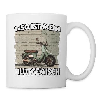 Simson-Besitzer & Schrauber Bekleidung für DDR Fan - Tasse - Weiß - Rechts