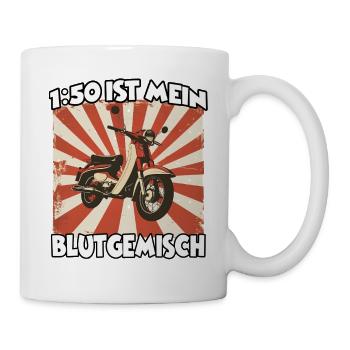 Geschenk für Simson-Fans, Ostalgie Fan - Tasse - Weiß - Rechts