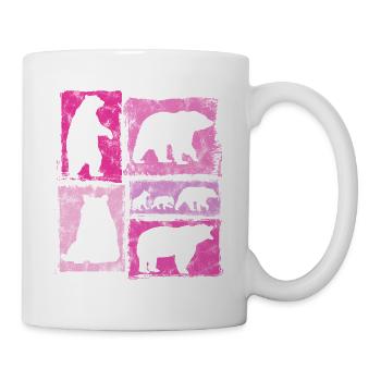 Imprimé animal vintage Bears - Mug blanc - blanc - Droite