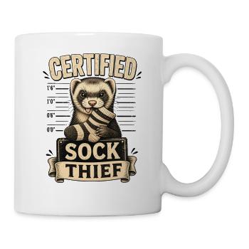 CERTIFIED SOCK THIEF - Tasse - Weiß - Rechts
