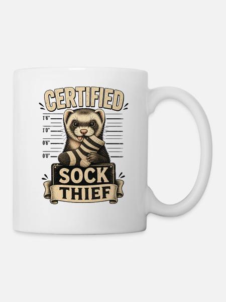 CERTIFIED SOCK THIEF - Tasse - Weiß