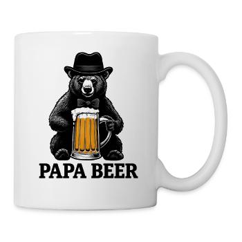 Papa Beer Father Bear Beer Humor Gift Idea - Mug - white - Right