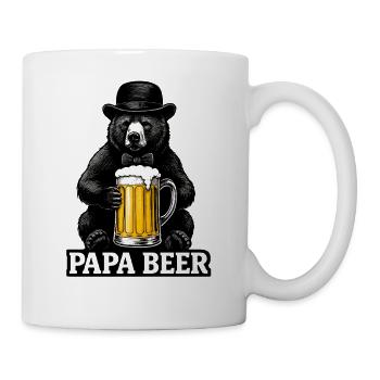 Papa Beer Father Bear Beer Humor Gift Idea - Mug - white - Right