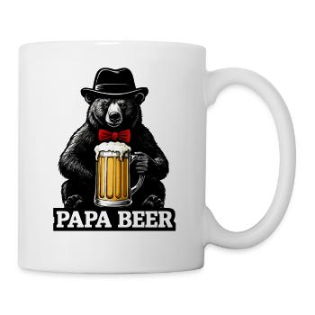 Papa Beer Father Bear Beer Humor Gift Idea - Mug - white - Right