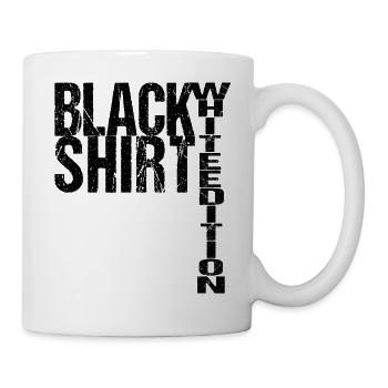 Déclaration drôle de la chemise noire White Edition - Mug blanc - blanc - Droite