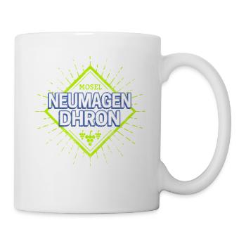 Neumagen-Dhron an der Mosel mit Retro Weintrauben - Tasse - Weiß - Rechts