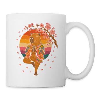 Meditating Bear in Cherry Blossom Kimono - Mug - white - Right