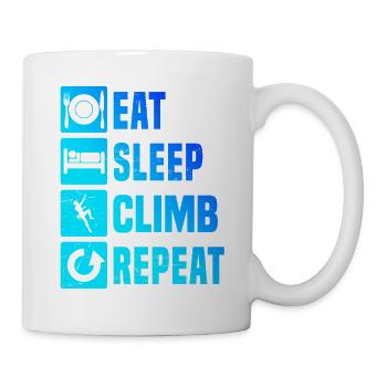 Geschenkidee für den Bergsportler mit Felsklettern - Tasse - Weiß - Rechts
