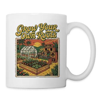 Grow Your Roots - Tasse - Weiß - Rechts