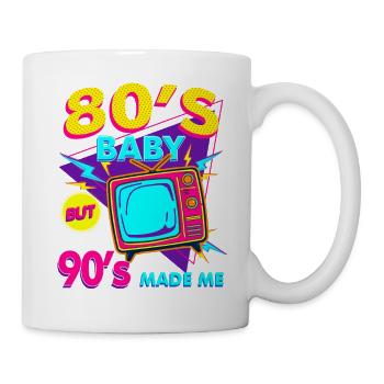 80s Baby 90s Made Me Neon - Mug - white - Right